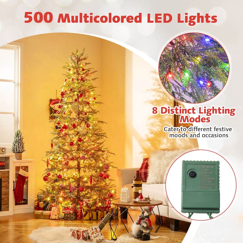 Costway 6.5/7.5 FT Pre-Lit Artificial Christmas Tree with 578 Branch - See Details