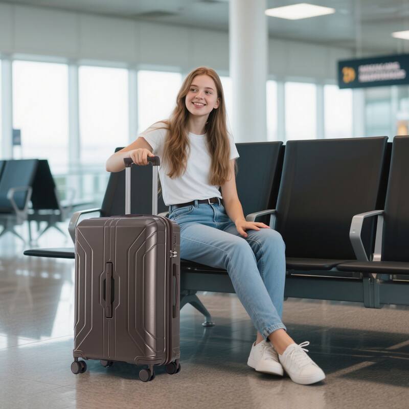 3 PCS in ABS Spinner Wheel Carry on Suitcase Luggage, TSA Combination Lock