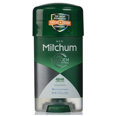 Mitchum Men Oxygen Odor Control Gel Antiperspirant Deodorant, Unscented, 2.25 Ounces - Green - N/A