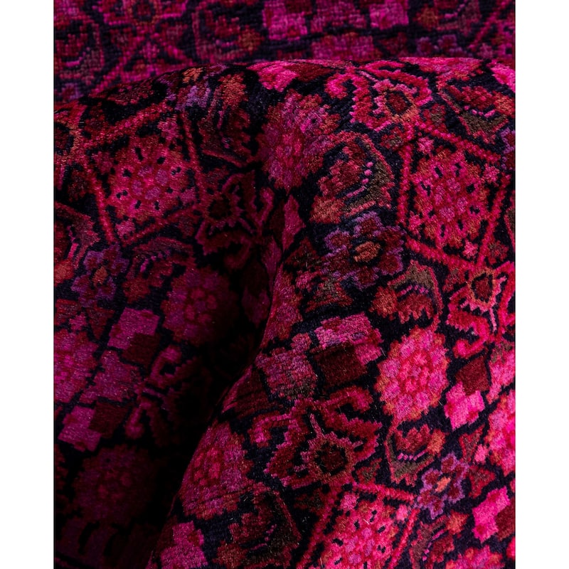 Overdyed One-of-a-Kind Hand-Knotted Area Rug - Purple - 4' 10" x 6' 4"