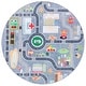 preview thumbnail 6 of 11, SAFAVIEH Santa Monica Kids Secundina Kids Rug 6' Round - Light Grey/Grey