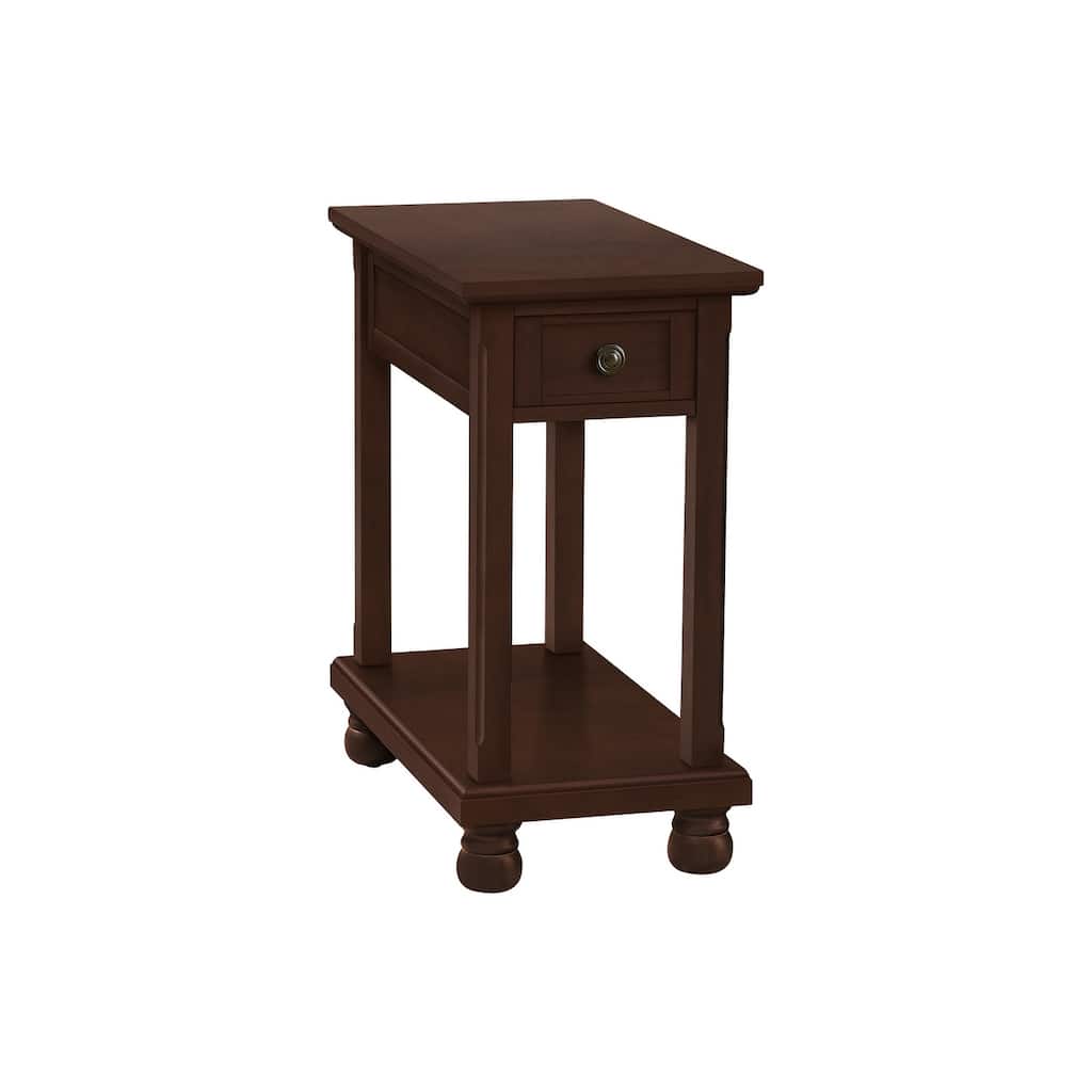 Accent Table, End, Side Table, Narrow, Nightstand, Bedroom, Lamp, Storage Drawer, Veneer, Traditional