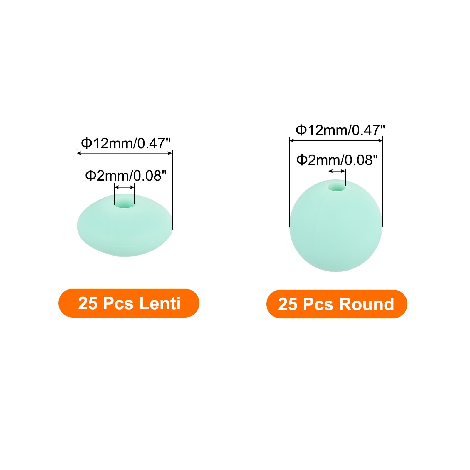 Silicone Beads Bulk ,Silicone Round and Lentil Beads ,Silicone Focal Beads for Keychains Making Pen DIY Necklace Bracelet