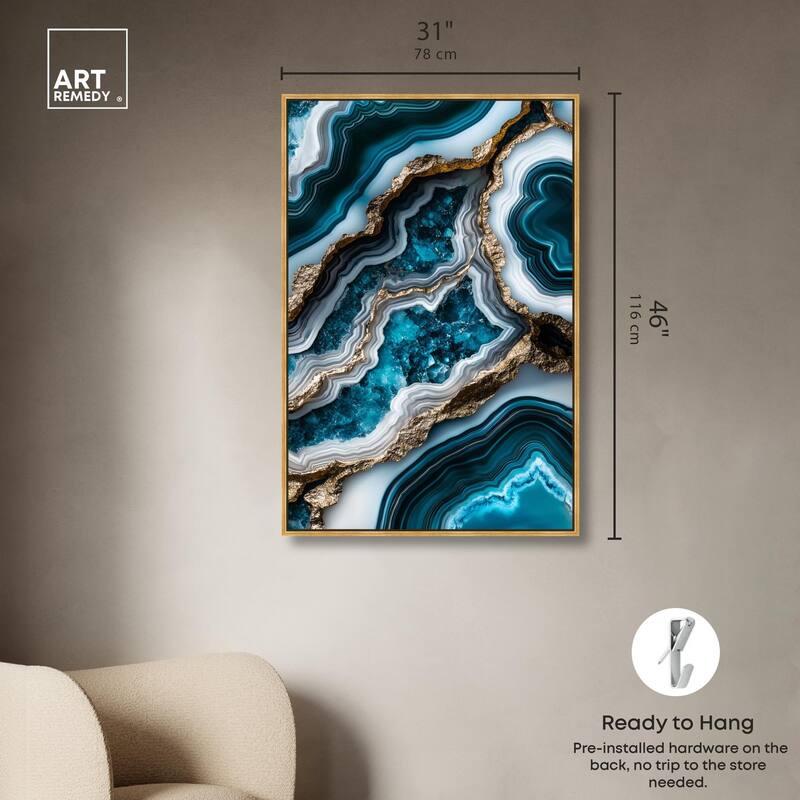 Teal Tides Treasure II Canvas by Art Remedy