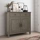 preview thumbnail 49 of 92, WYNDENHALL Hampshire 40" Wide Solid Wood Traditional Entryway Storage Cabinet - 40"w x 15"d x 36" h Farmhouse Grey
