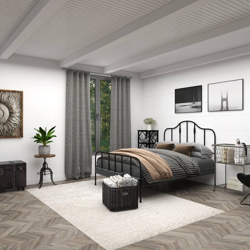 Black Metal Vintage Industrial Inspired Stool with Brown Adjustable Wood Seat