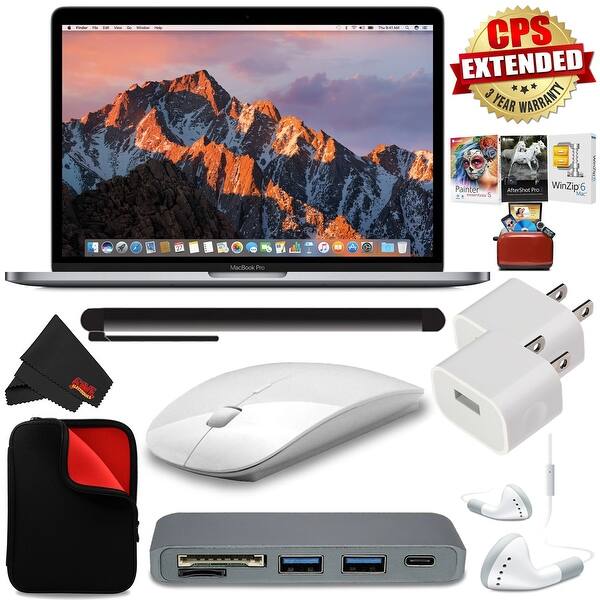 Shop Apple 13 3 Macbook Pro Space Gray 256gb Ssd Travel Usb 5v Wall Charger For Iphone Ipad White Bundle Free Shipping Today Overstock