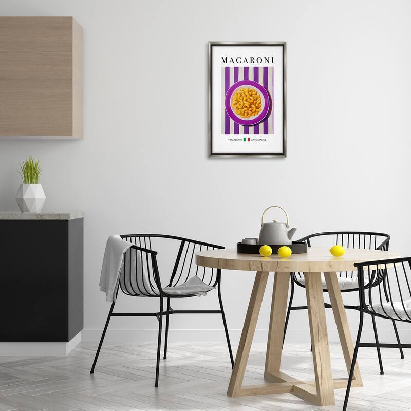 Stupell Traditional Macaroni Pasta Framed Floater Canvas Wall Art Design By Andreas Magnusson