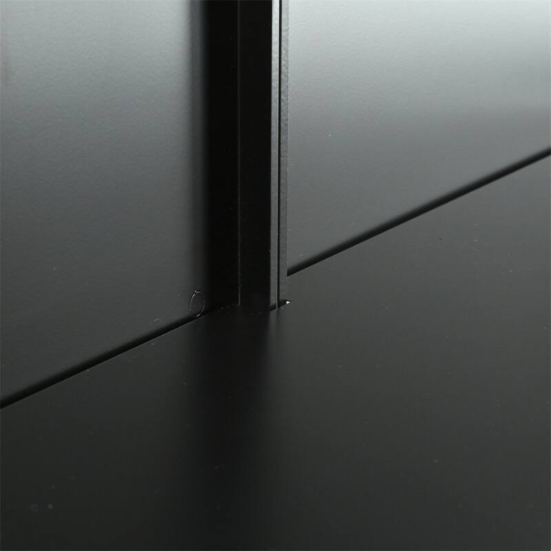 76.75'' Tall Display Cabinet w/Double Glass Doors Steel Curio Cabinet