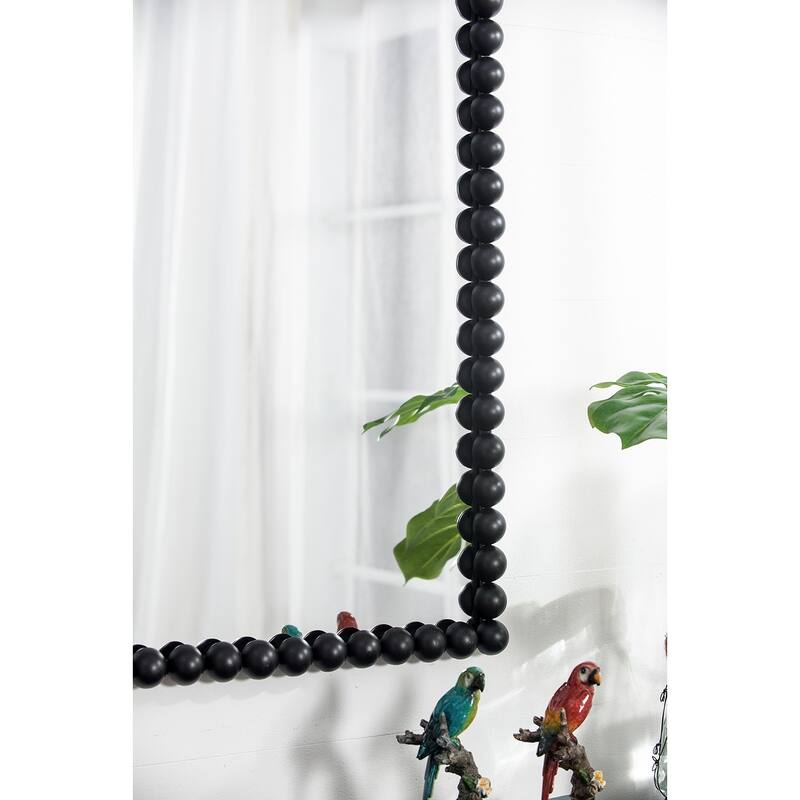Wall Decor Mirror with Metal Frame - Black