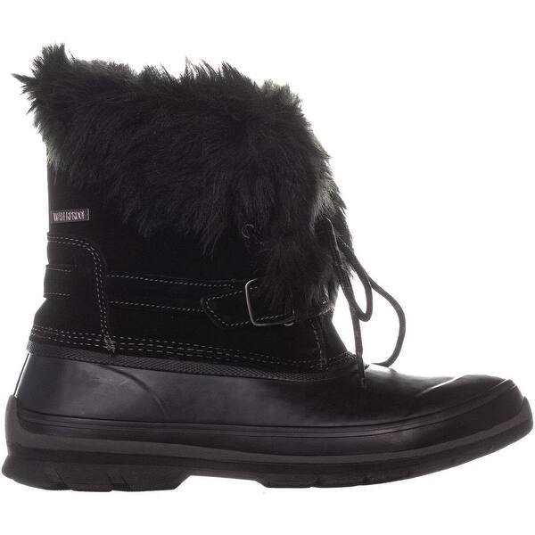 Shop Khombu Brooke Mid Calf Winter Boots Black Tabacco