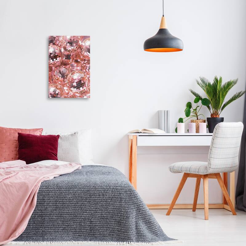 Stupell Pink Disco Ball Pile Canvas Wall Art Design By LSR Design Studio