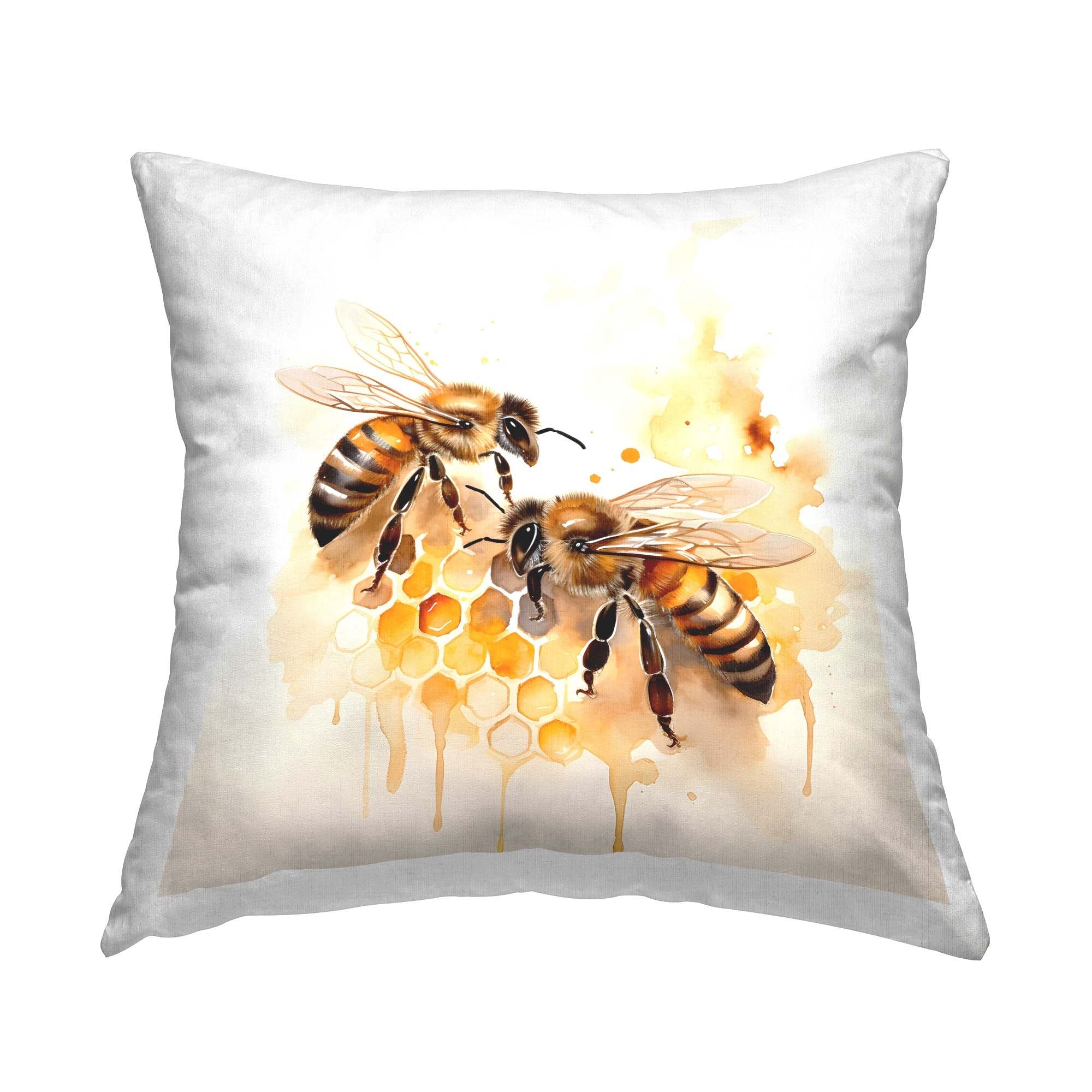 Stupell Bee Talk Pair Decorative Printed Throw Pillow Design by Petal Prints Design