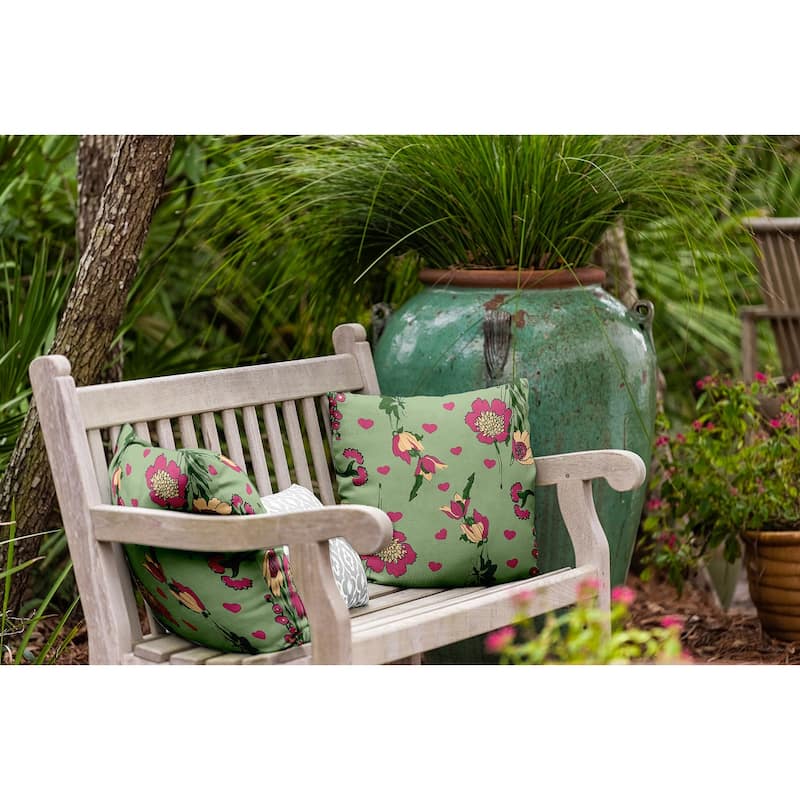 Love In The Garden Valentines Day Decorative Throw Pillow