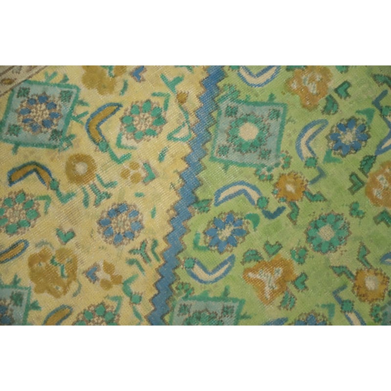 Hand Knotted Oriental 100% Wool Carpet Traditional Floral Green Tabriz Area Rug - 8' 8'' X 8' 6''