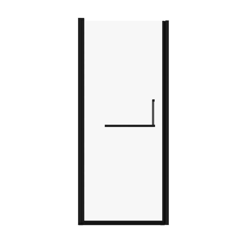 GDFStudio - Nolan Semi-Frameless Pivot Shower Door with Adjustable Fit and Tempered Glass for Modern Bathrooms