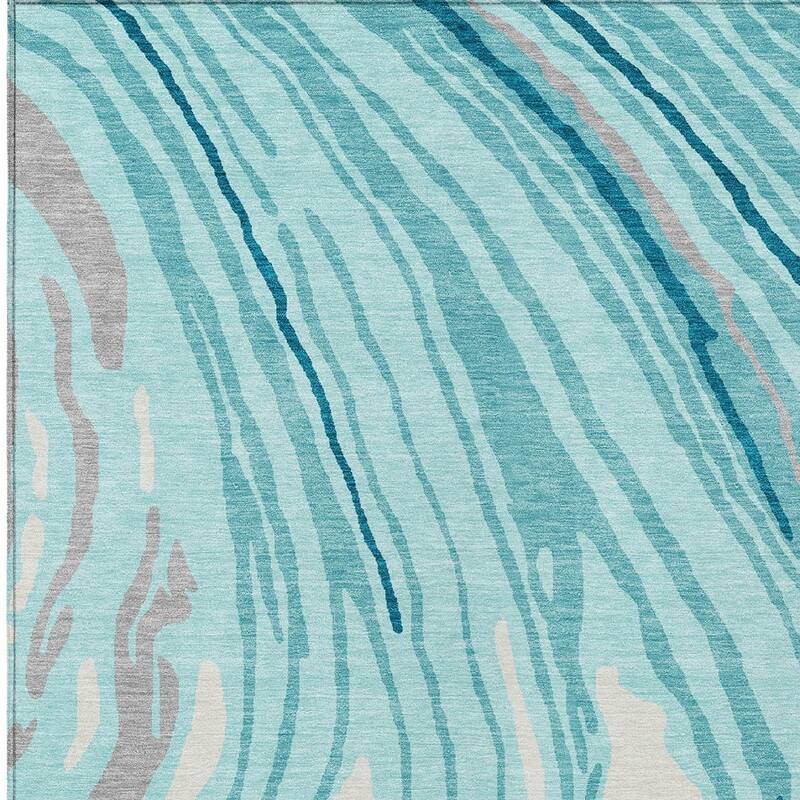 HomeRoots Abstract Transitional Rectangle Outdoor Rug