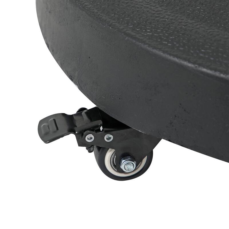 20.5" Round Patio Market Umbrella Base Stand with Wheels