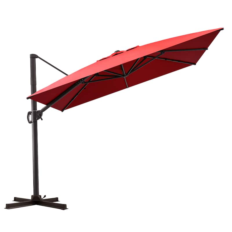 Crestlive Products 11 x 9 FT Outdoor Patio Offset Cantilever Umbrella