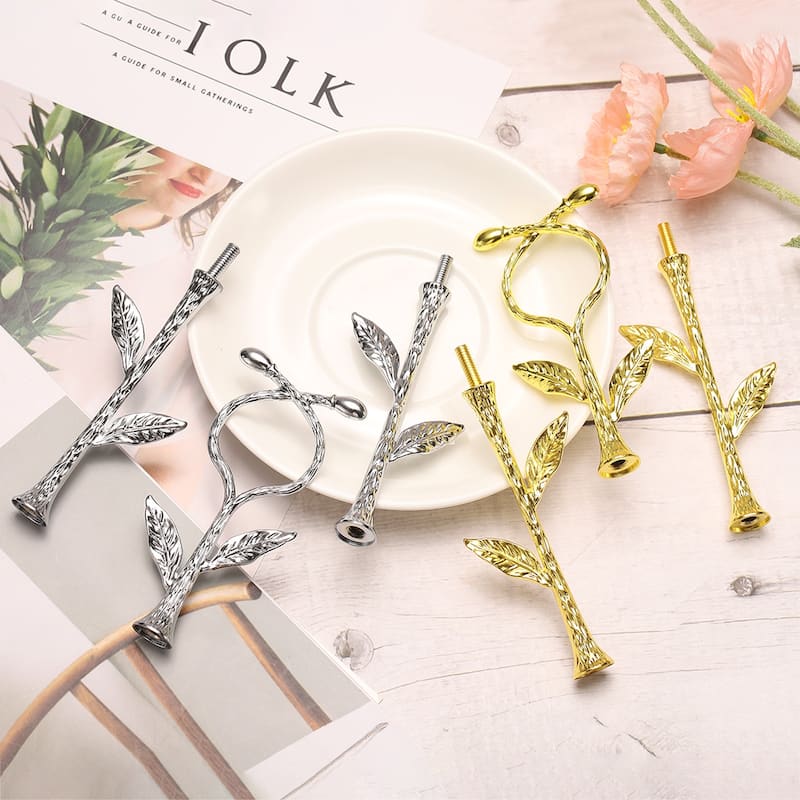 3-Tiers Cake Tray Stand Handle Metal Holder for Cake Plate