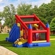 preview thumbnail 11 of 10, Inflatable Outdoor Trampoline Jumping Bouncer Playhouse with Blower and Slide Ideal for Kids - 183.1” x 102.4” x 92.5”