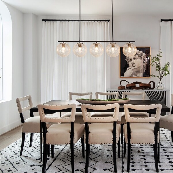 5 Light 44 Large Globe Chandelier Kitchen Island Linear Pendant Light for Dining Room On Sale Bed Bath Beyond 36977320