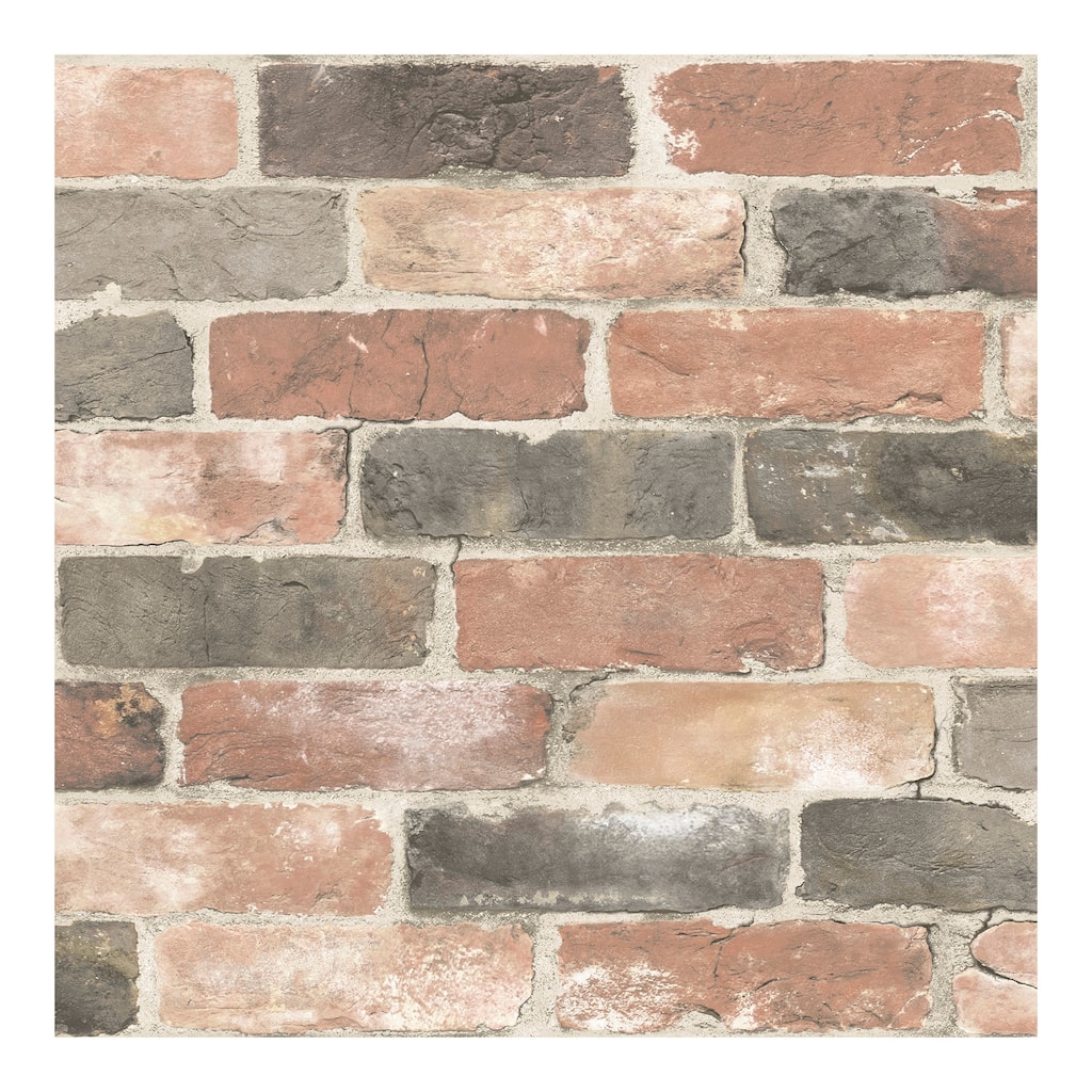 NuWallpaper Newport Reclaimed Brick Peel & Stick Wallpaper - 216in x 20.5in x 0.025in