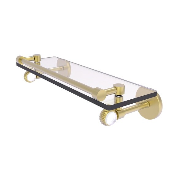 Allied Brass Clearview Collection Gallery Rail Glass Shelf with Twisted Accents