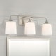 preview thumbnail 7 of 11, Presley 3-light Bath/ Vanity Fixture w/ Soft White Glass