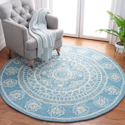 SAFAVIEH Handmade Blossom Viktoriya Medallion Wool Rug