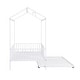 preview thumbnail 27 of 26, Kids and Baby House-Shaped Metal Twin Size House Bed with Fence and Trundle