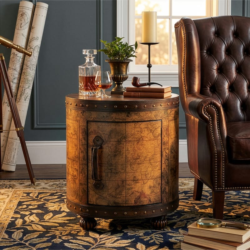 Butler Vasco Old World Map Duffel Table