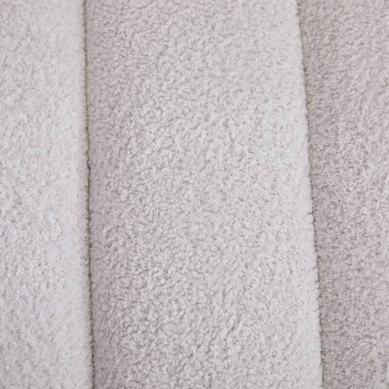 Channel Tufted Couch Daybed Chaise, Chenille Ottoman Foot Stool for Living Room and Bedroom