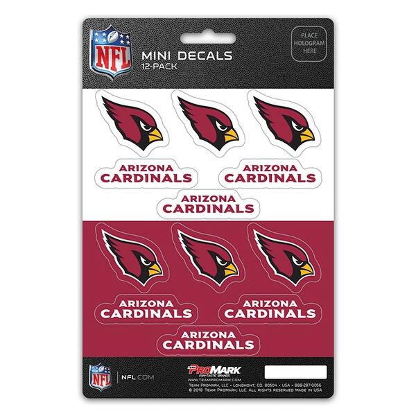 Shop Arizona Cardinals Decal Set Mini 12 Pack On Sale Overstock 27569987