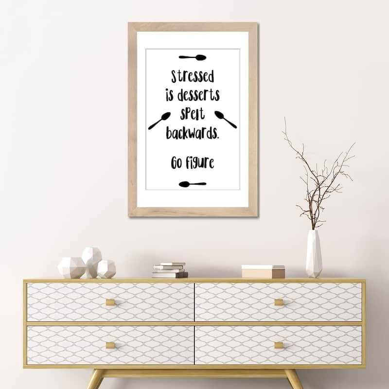 iCanvas "Stressed Is Desserts Spelt Backwards" by Pixy Paper