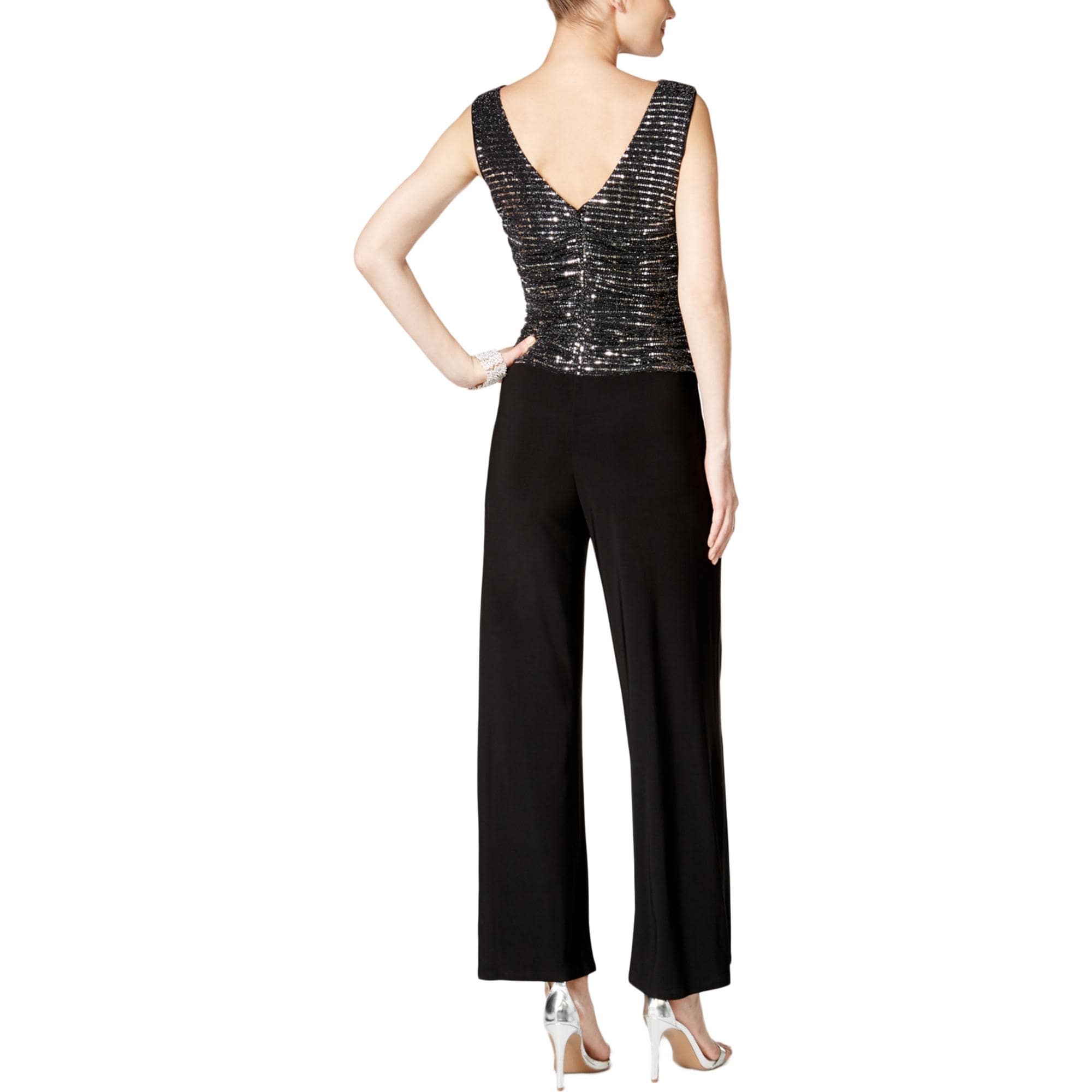 bell bottom sequin jumpsuit