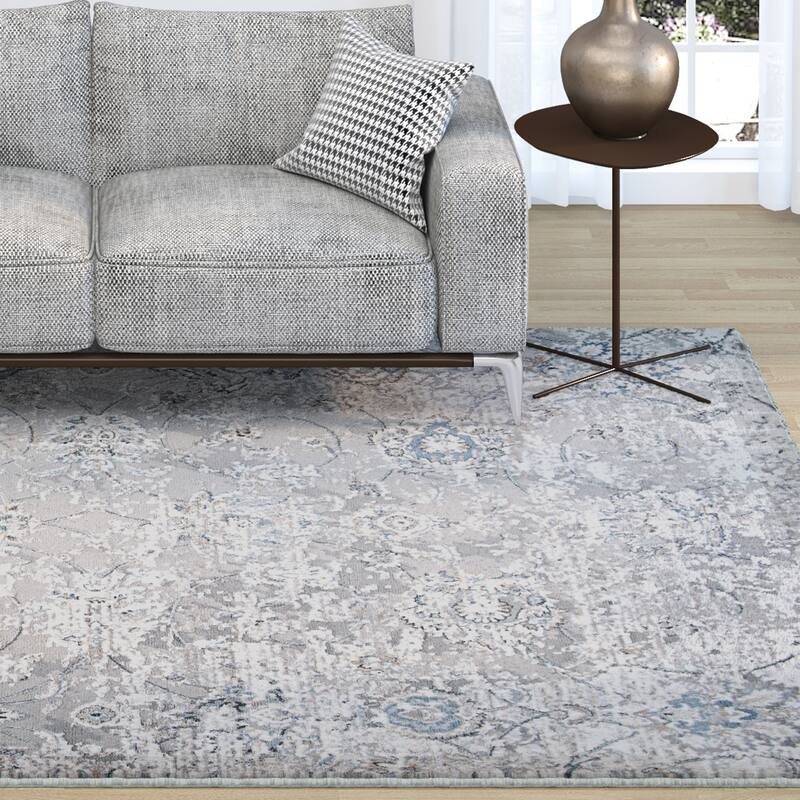 Brocco Giardino Gray/ Ivory Area Rug