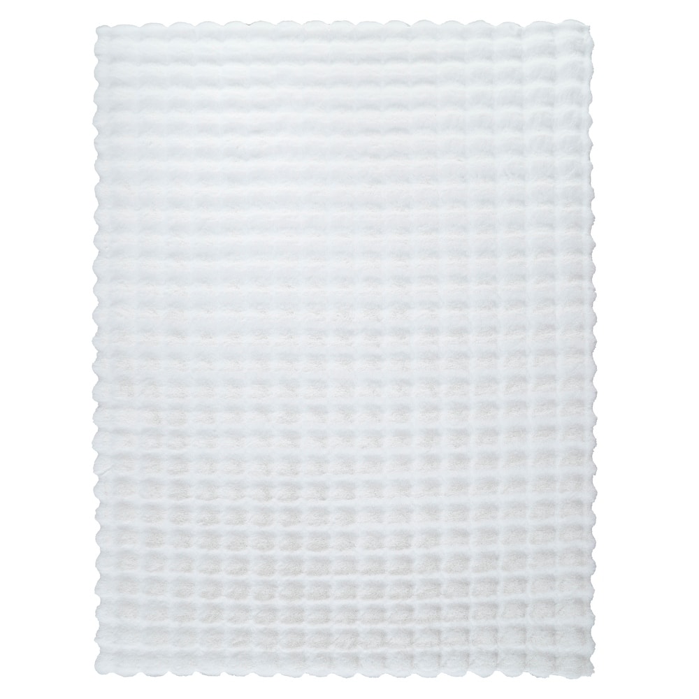 Valencia Fur Textured Solid Color Polyester Rug