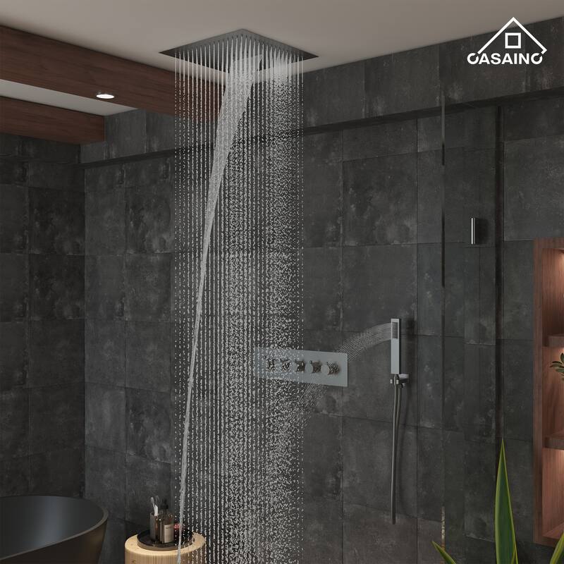 4 Functions Shower System with Multi-Function Remote Control 64 Color Lights