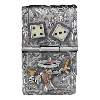 Vogt Silversmiths Western Money Clip Men Johnny Bones Silver 121-100JB - 1 1/2 x 2 1/2