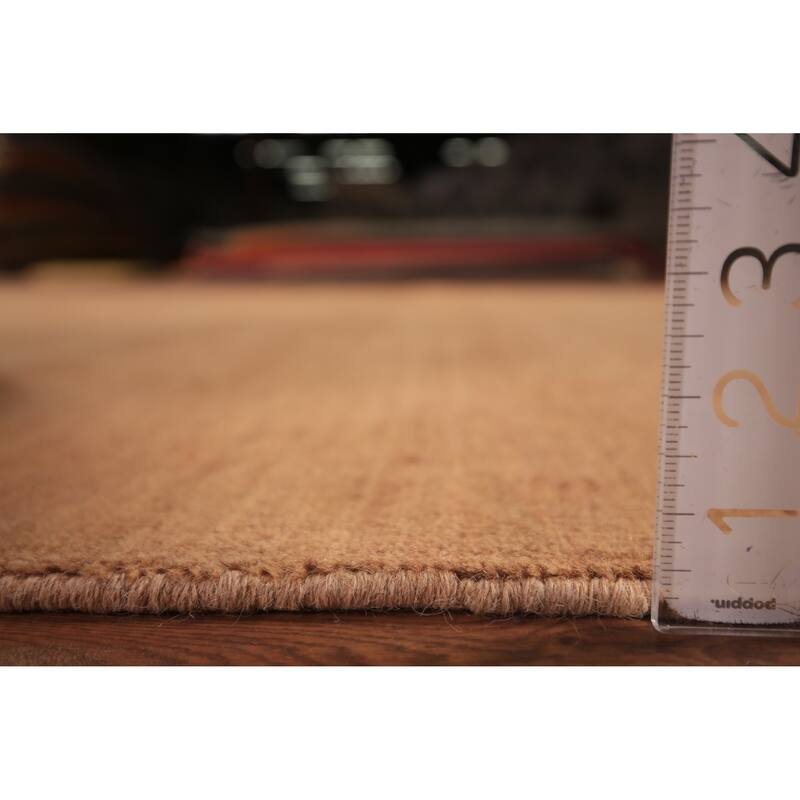 Modern Gabbeh Oriental Area Rug Handmade Solid Wool Carpet - 6'7" x 9'10"