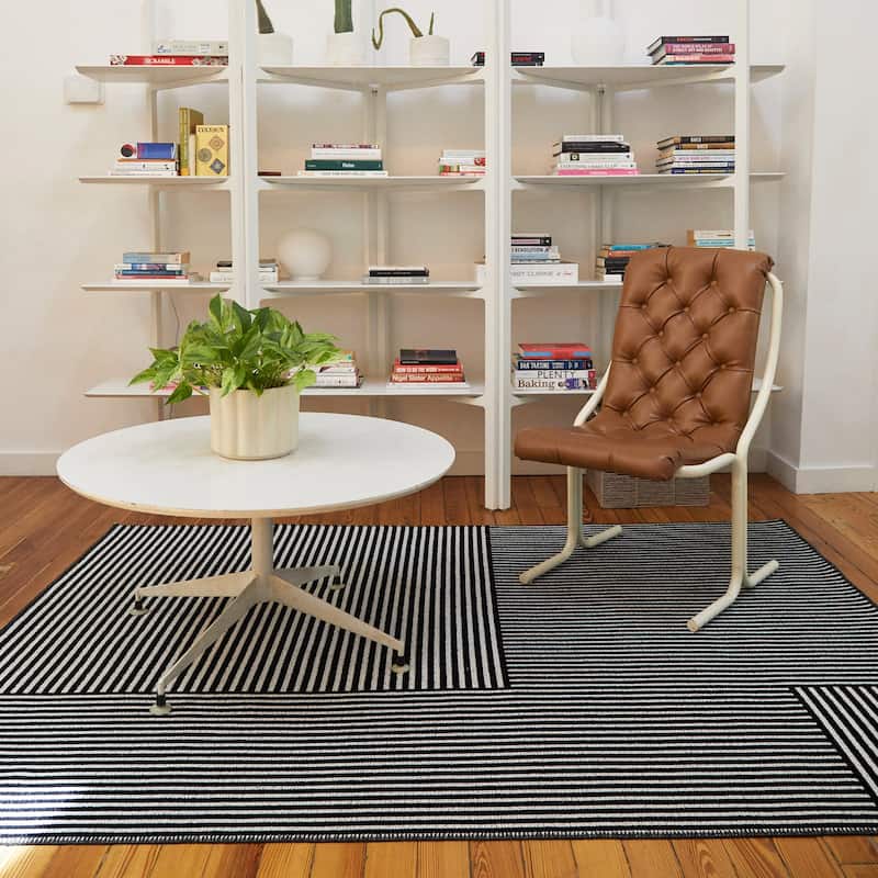 Parnell Modern Striped Indoor/Outdoor Area Rug