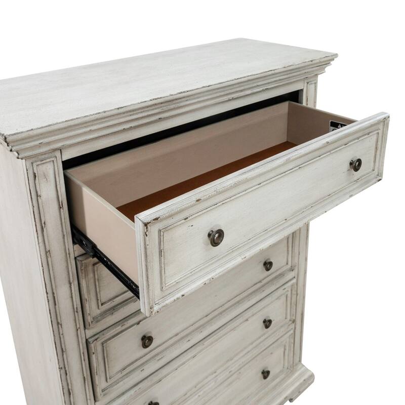 Big Valley Whitestone Distressed 5 Drawer Chest