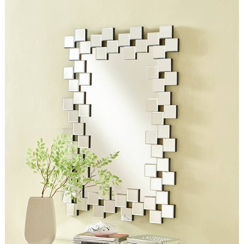 Sparkle 47 in. Contemporary Rectangle Mirror in Clear