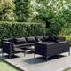 Option Grey/Black 4 x Middle sofa