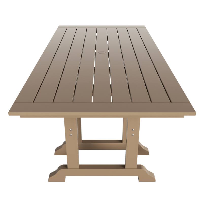 Laguna 7-Piece Rectangular Table Folding Highback Chair Dining Set