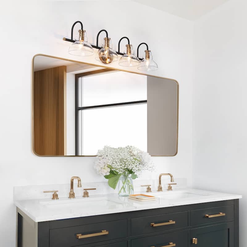 Modern 1/2/3/4 Lights Black Gold Bathroom Vanity Light Fixture Farmhouse Wall Sconce Light for Bathroom