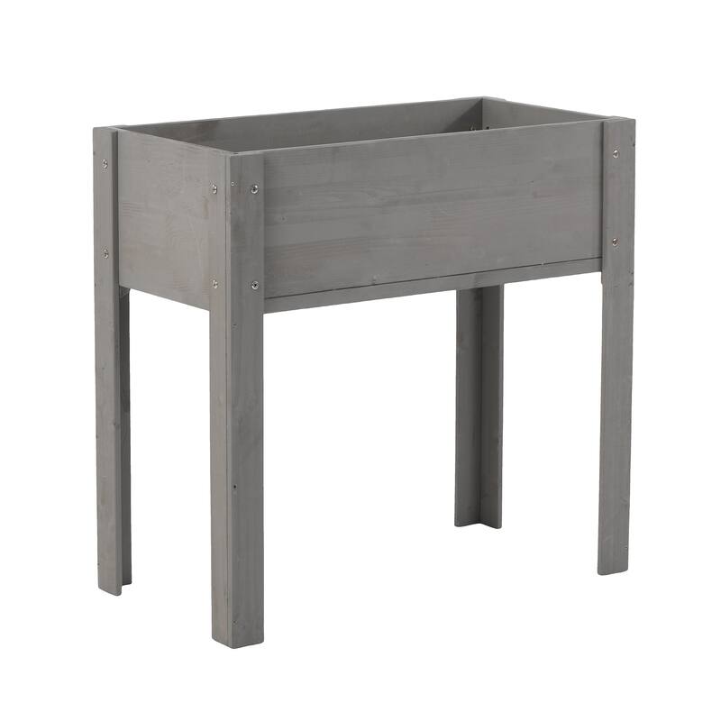 Natural Elevated Planter Box for Outdoor Use with Eco-Friendly Finish