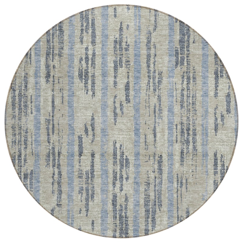 Machine Washable Indoor/ Outdoor Chantille Ombre Stripe Rug