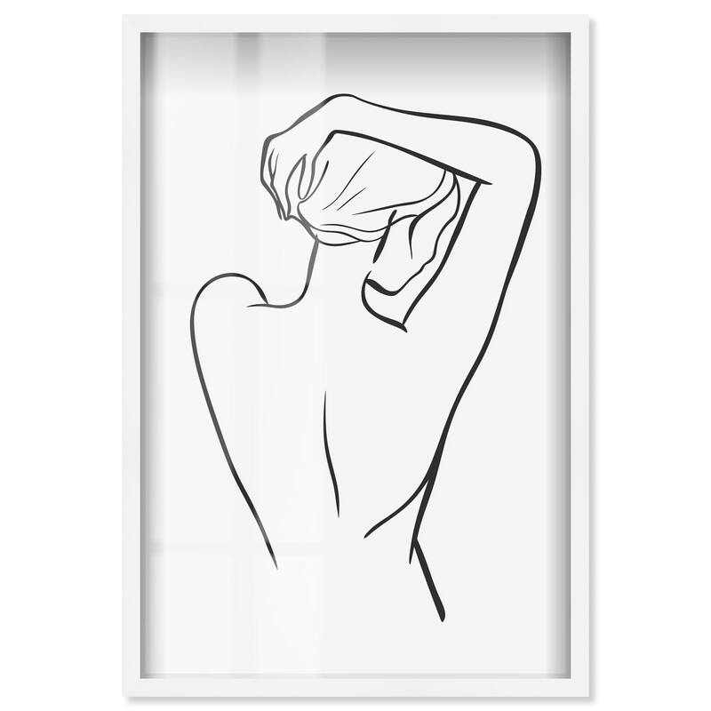 Woman in Contour Shadowbox by Art Remedy - White - 10" x 15"